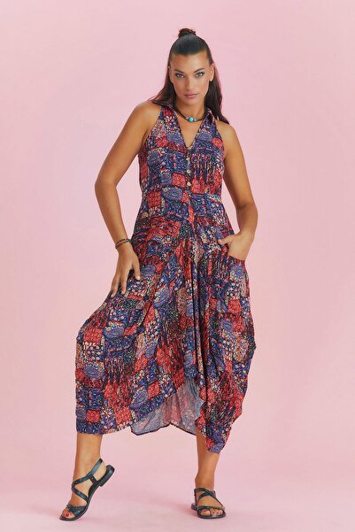 Los banditos Shirt Collar Viscose Dress