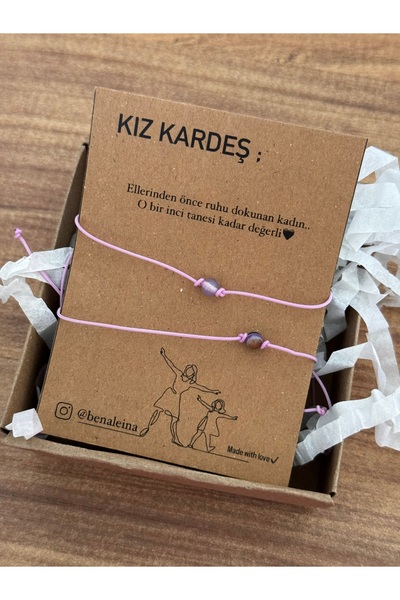 Ben Aleina Kız Kardeş Sister Dostluk Arkadaşlık Bilekliği Akik Doğaltaş Bilek...