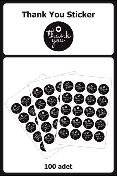 Lizpo Decor Thank You Sticker Label 8