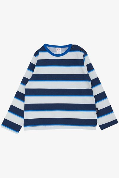Breeze Baby Boy Long Sleeve T-Shirt Patchwork Striped 9 Months-3 Years, Mixed Color