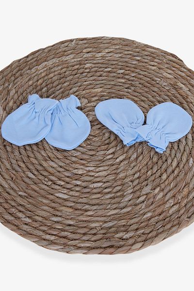 Minidamla 2-Piece Standard Newborn Baby Gloves - Baby Blue