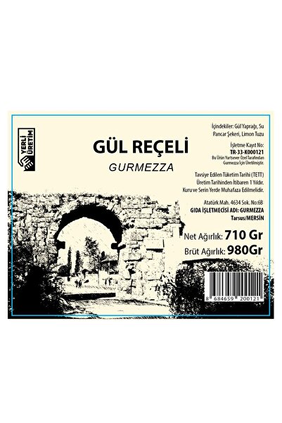 gurmezza Gül Reçeli (710 GR NET)