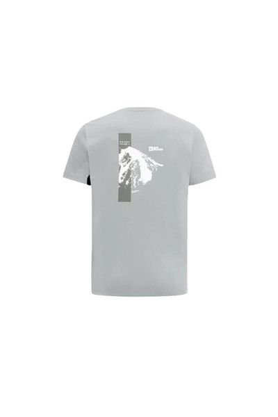 Jack Wolfskin Vonnan S/s Graphic T M 1809941tr-6709 Ανδρικό γκρι μπλουζάκι