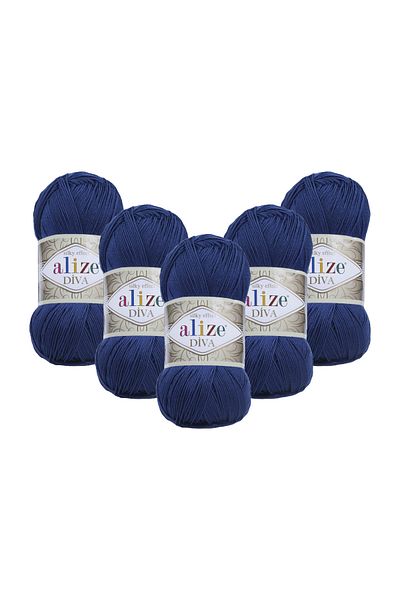 Alize Diva Χειροποίητο νήμα πλεξίματος 100 γρ. Συσκευασία 5 (100GR X 5 ΤΕΜ)