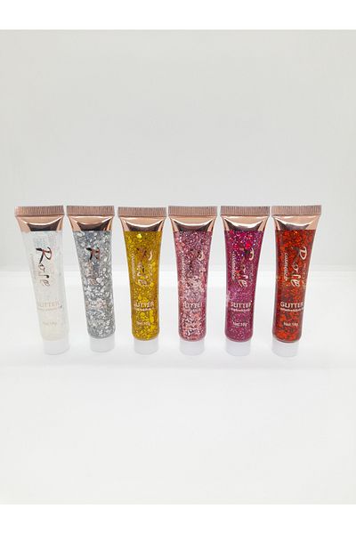 BBeauty 6 Colors Face Hair Body Glitter Set - Face Hair Body Gel