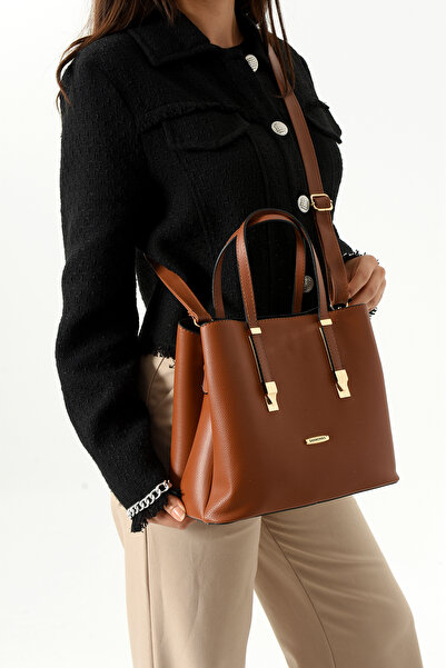 YOGII Регульована сумка через плече з чотирма відділеннями, золотими аксесуар...