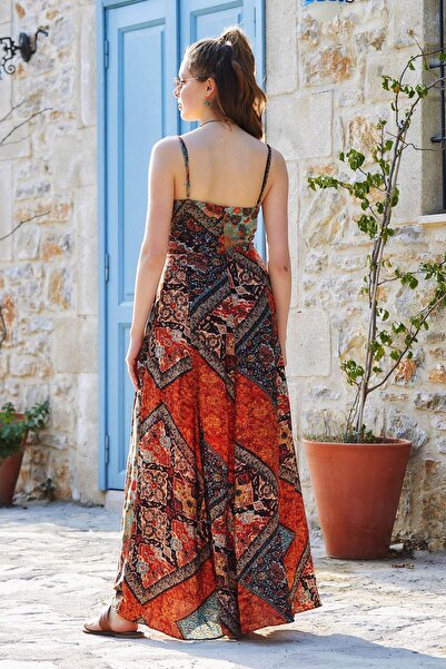 Los banditos Φόρεμα με τιράντες με γραβάτα