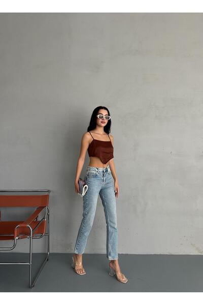BPF Açik Mavi Yüksek Bel Slım Jeans