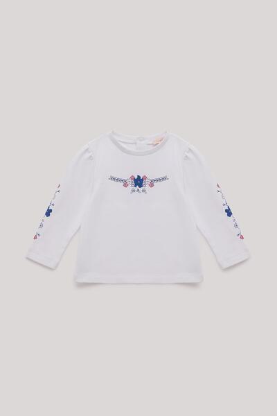 GB Baby تي شيرت أبيض للفتيات الصغيرات من BG Store