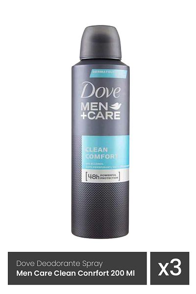 Dove DEO 200ML MEN CLEAN COMFORT x 3 pieces