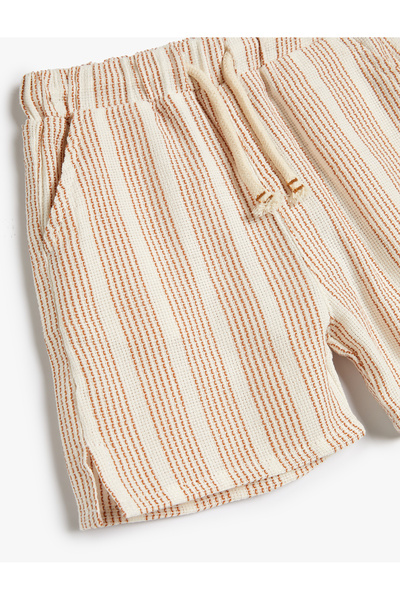 Koton Shorts Pocket Elastic Waist Tie Viscose