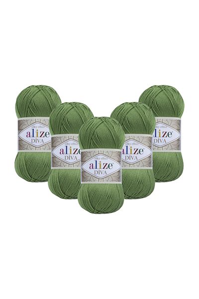 Alize خيوط الحياكة اليدوية ديفا 100 جرام. عبوة من 5 قطع (100 جرام × 5 قطع)