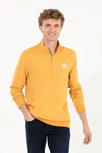 U.S. Polo Assn. Men's Saffron Melange Sweatshirt 50256328 -Vr227