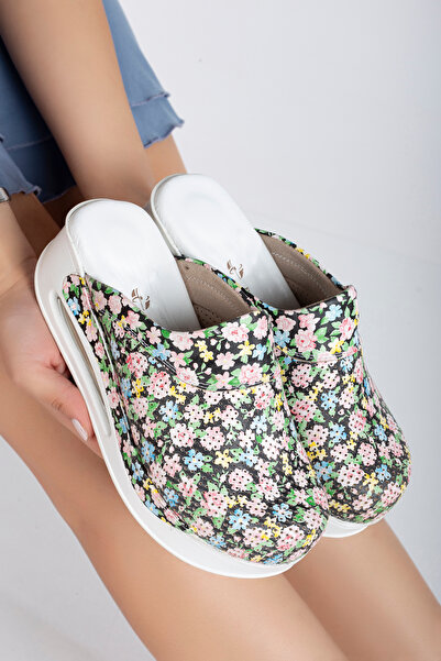 BLUMSABOTERLİK Genuine Leather Women's Orthopedic Slippers - Nurse, Doctor, Veterinary, Dentist, Teacher, Cook, Gastro Blumsabo