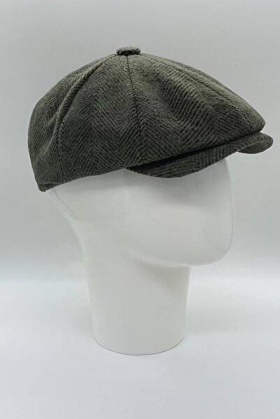 Hoppe Kışlık Kaşe  Ingiliz Stili Peaky Blinders Kasket 8 Parçalı Kasket Şapka