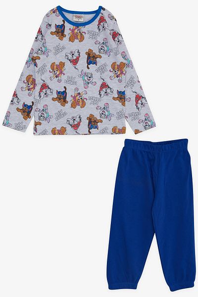 champs active Baby Boy Pajama Set - 9 Months-3 Years, Light Gray Melange, Patrolers Patterned