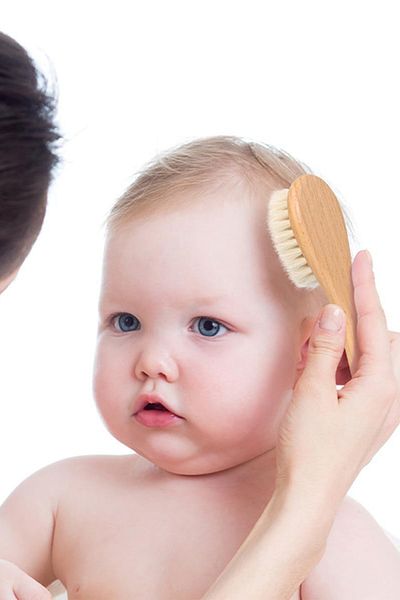 Factorial 100% Natural Hair Comb - Soft Wooden Bristle Brush Comb Set Bath for Baby and Child