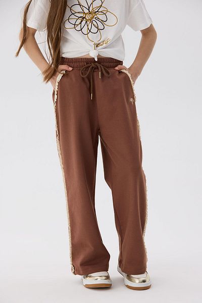 Tyess BG Store Pantaloni de trening maro pentru fete