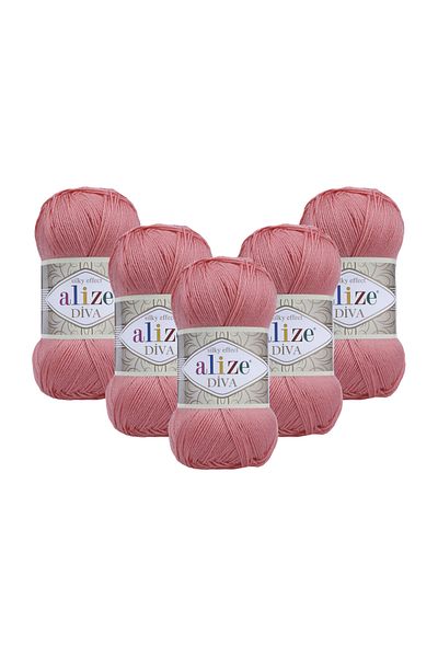 Alize Diva frânghie tricotată manual 100 gr. Pachet de 5 (100GR X 5 BUC.)