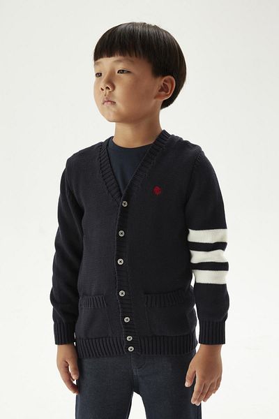 Nebbati BG Store Jungen-Strickjacke in Marineblau, 23FW1NB3720
