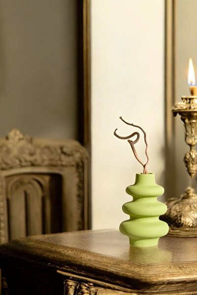 tambana Vază decorativă verde deschisă, obiect decorativ pentru casă, vază de...