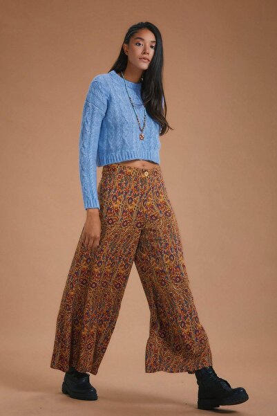 Los banditos Palazzo Yüksek Bel Bol Kesim Pantolon