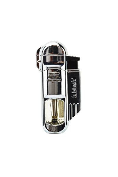 Lubinski Yeni Stil Delicili Dört Torch Puro Çakmağı Silver