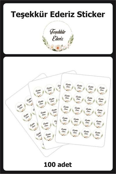 Lizpo Decor Thank You Sticker Label 9