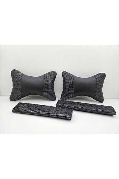 sıcak köşe Pernă pentru gât și centură de siguranță din piatră neagră diamantată