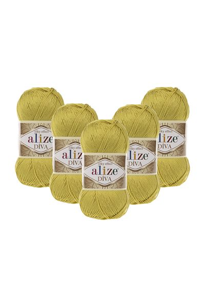 Alize Diva Χειροποίητο νήμα πλεξίματος 100 γρ. Συσκευασία 5 (100GR X 5 ΤΕΜ)