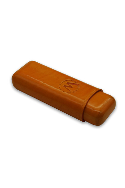 MONTES LEATHER Montes Gerçek Deri El Yapımı Puro Kılıfı İkili (52 Ring) Amsterdam