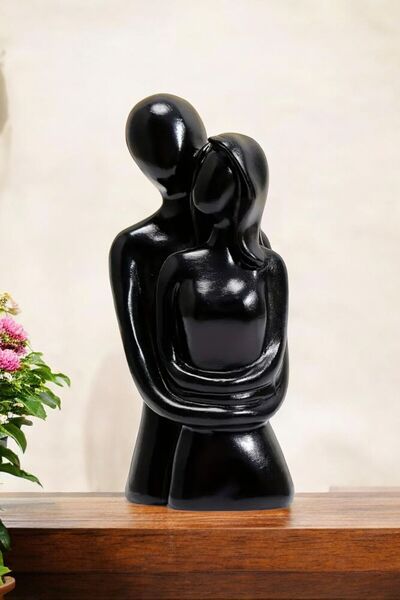 tambana Siyah Heykel Biblo Dekoratif Süs Eşyası Dekoratif Masa Süsü Salon Aks...