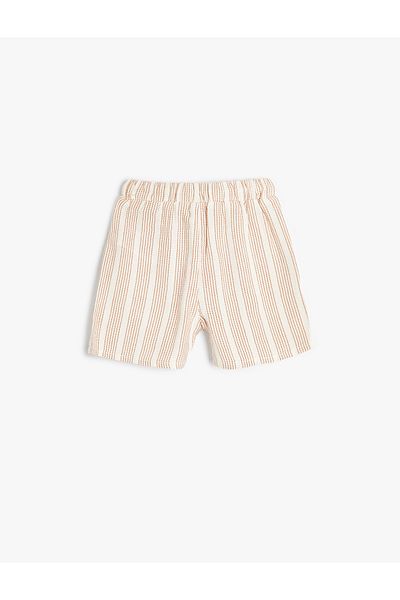 Koton Shorts Pocket Elastic Waist Tie Viscose