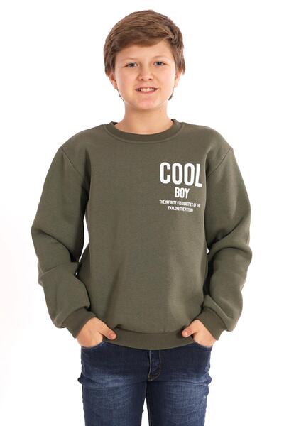 zepkids Світло-зелений світшот для хлопчиків з принтом Cool Boy