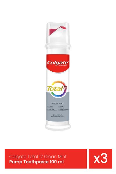 Colgate Total Original Toothpaste 100ml Pump x 3 pieces