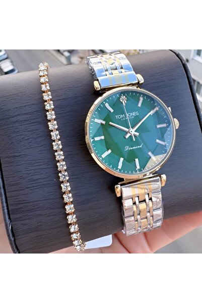 Tom Jones Kadın Kol Saati Gümüş Gold Çelik 3 Atm Su Geçirmez 2 Yıl Garantili ...