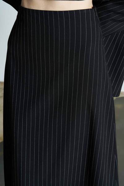 Merve DAĞLI Fusta neagră cu dungi BLAIRE