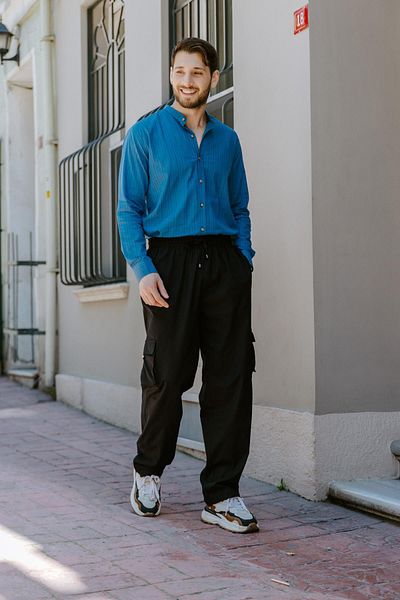 Los banditos Ανδρικό παντελόνι με ελαστική μέση και πόδι με τσέπες