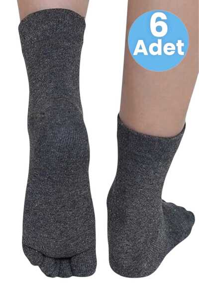 Uniquetrenders Men's 6-Piece Bamboo Mushroom Socks Finger Socks Size 36-44