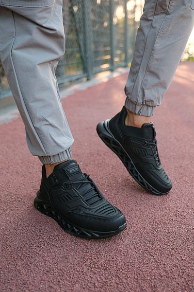 Riccon Schwarze Herren-Sneakers00122021