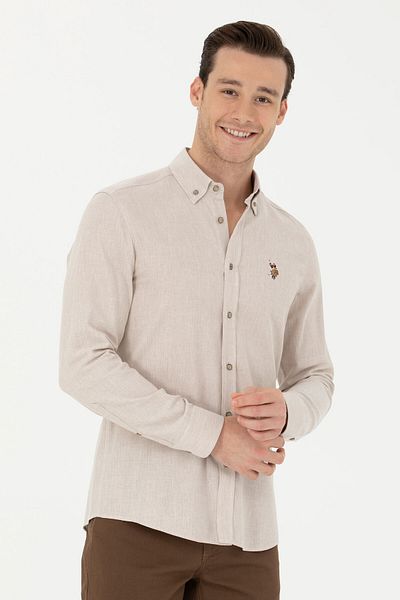 U.S. Polo Assn. U.S. Polo Assn. Pánská tkaná zimní košile slim Fit