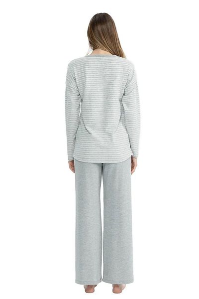 U.S. Polo Assn. Us Polo Assn. 17083 - Women's Soft Pajama Set, Long Sleeve and Round Neck, Grimelange