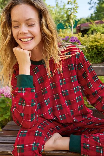 Aydoğan Christmas Themed Soft Soft Cool Pajamas Set