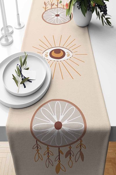 Pilloveland Runner Dream Catcher με μοτίβο Suede Woven 140*40 cm