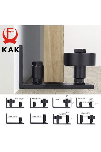 Choice KAK 8 in 1 Adjustable Door Roller Black Window Roller Sliding Door Slides Rails Barn Door Floor G...