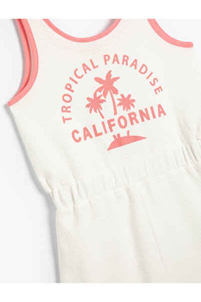 Koton Dívčí kombinéza Ecru - 4skg80057ak