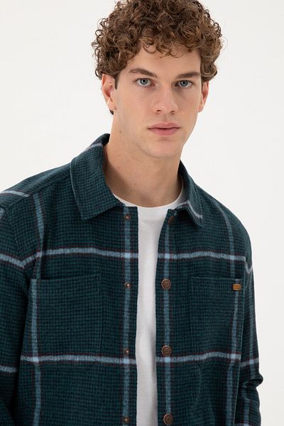 U.S. Polo Assn. Men's Dark Green Long Sleeve Shirt 50291250 -Vr079