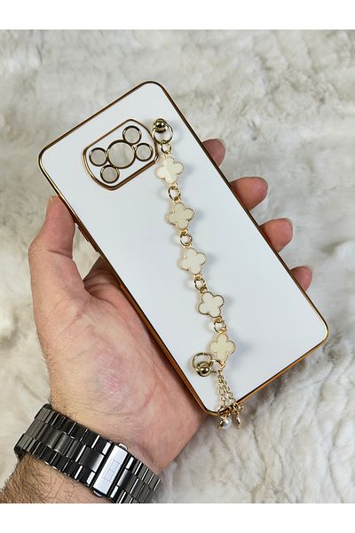 Vip Case متوافق مع POCO X3 وX3 PRO - مقاوم للأوساخ وقابل للمسح وحماية الكاميرا اللامعة من السيليكون مع مقبض يدوي