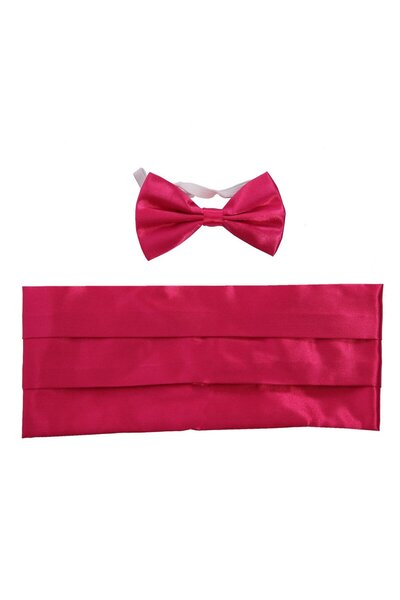 Güler Erkek Çocuk Saten Papyon Kuşak Takım