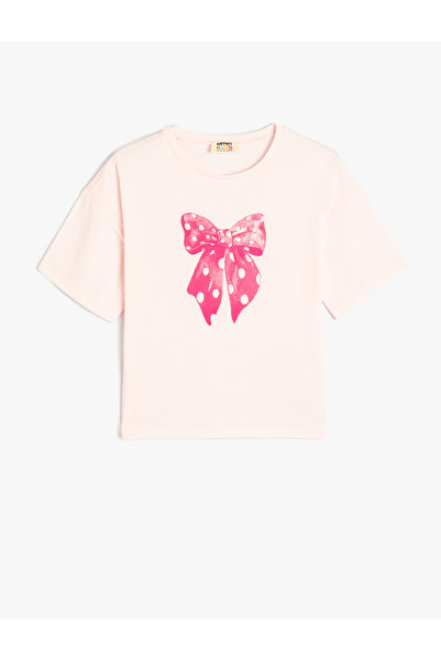 Koton Rövid ujjú pamut póló - masnimintás, legénységi nyakú